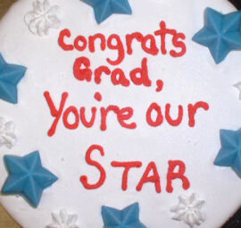 Congrats Graduation Ice Cream Cake