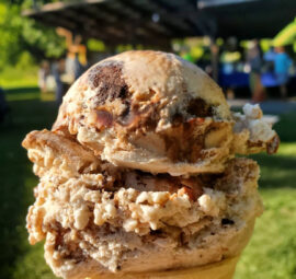 Cookie Explosion Vanilla Homemade Flavors Ice Cream Cayuga Lake Creamery
