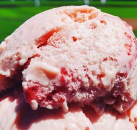 Strawberry Fruit Ice Cream Homemade Flavors Cayuga Lake Creamery